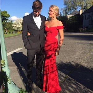 Reformation Red Prom Dress